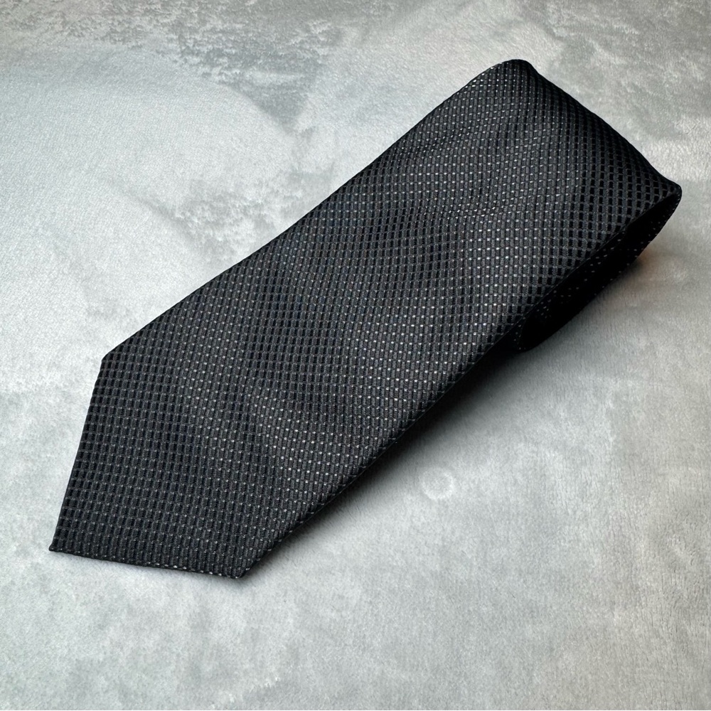 GEOFFREY BEENE Men's‎ Tie Black Geometric Classic Dress Work Polyester Nylon